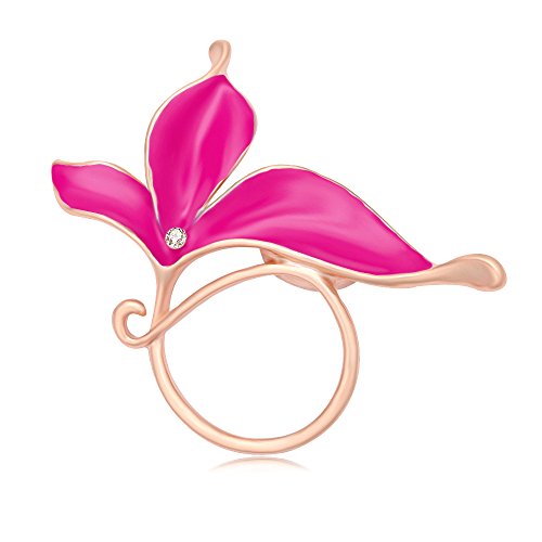 Image of Lovely Enamel Flower Magnetic Clip Eyeglass Holder Brooch Custom Jewelry