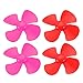 Ruilogod 4pcs plástico 4 paletas de la hélice 56mm Dia Rojo Rosa para el bricolaje RC Avión de juguete