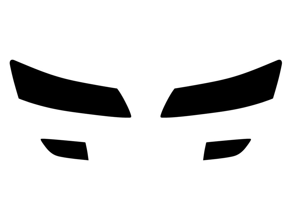 Rvinyl Headlight Protection Film Covers Compatible with Hyundai Sonata 2006-2010 - Blackout Smoke