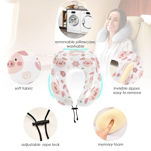 Almohada de viaje espuma viscoelástica ajustable miniatura 2