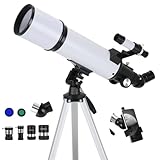 Telescópio Astronômico Profissional Portátil, em um Kit, com Kit Completo, Completo com Tripé Ideal para Iniciantes e Entusiastas da Astronomia, Presentes para meninos e meninas ﻿