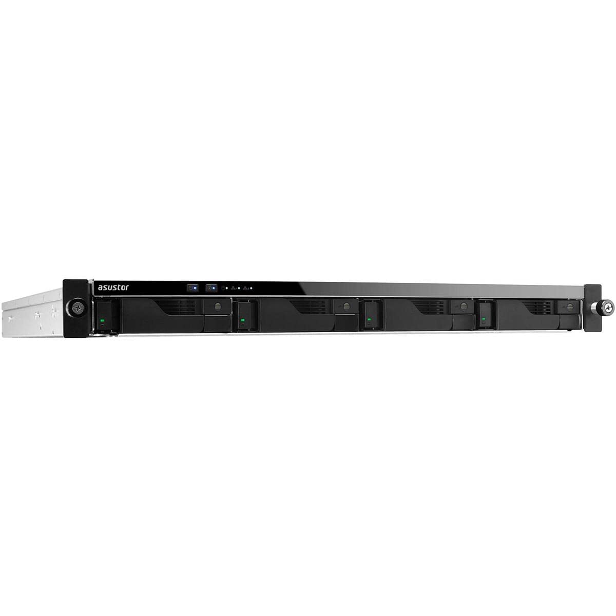 Asustor Lockerstor 4 AS6504RS 4 Bay NAS - 1U Rack Netzwerkspeicher Gehäuse, Quad Core 2.1GHz CPU, 8GB RAM DDR4 mit AS-Rail Schienensatz