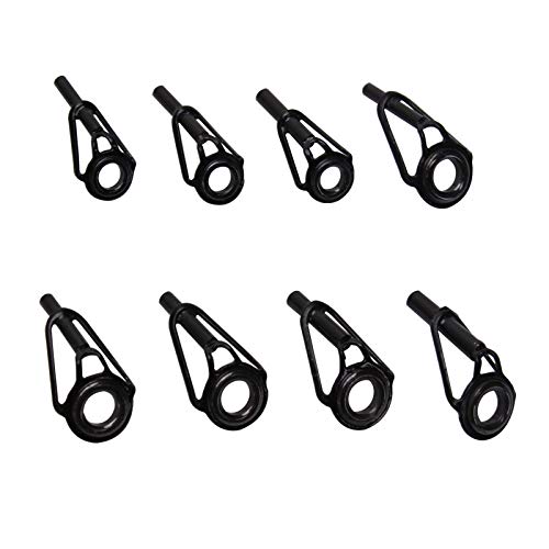 8pcs Fishing Rod Tip Repair Kit Rod Top Tips Replacement Fishing Rod Tips Stainless Steel Ceramic Ring Guide Tips by JJZS - Used condition - US$6.29