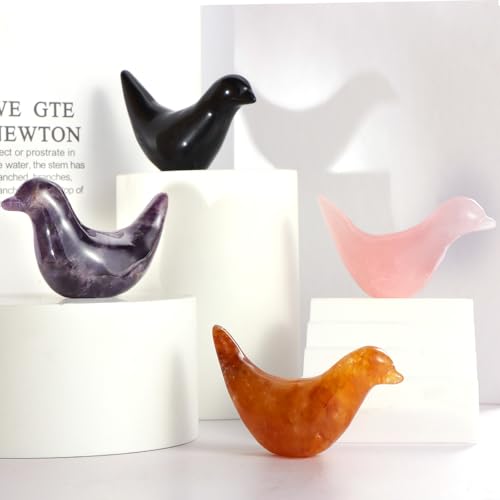Figura de pájaro tallada a mano de citrino 2.8 pulgadas miniatura 5