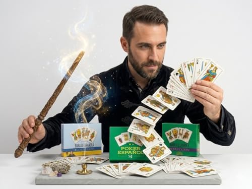 Pack 3 Barajas de Cartas de Colección para Magos y Coleccionistas – Baraja Española Original + Poker Español + Edición Especial Diseño Exclusivo – Naipes Premium Magia, Cardistry, Regalo y Exposición