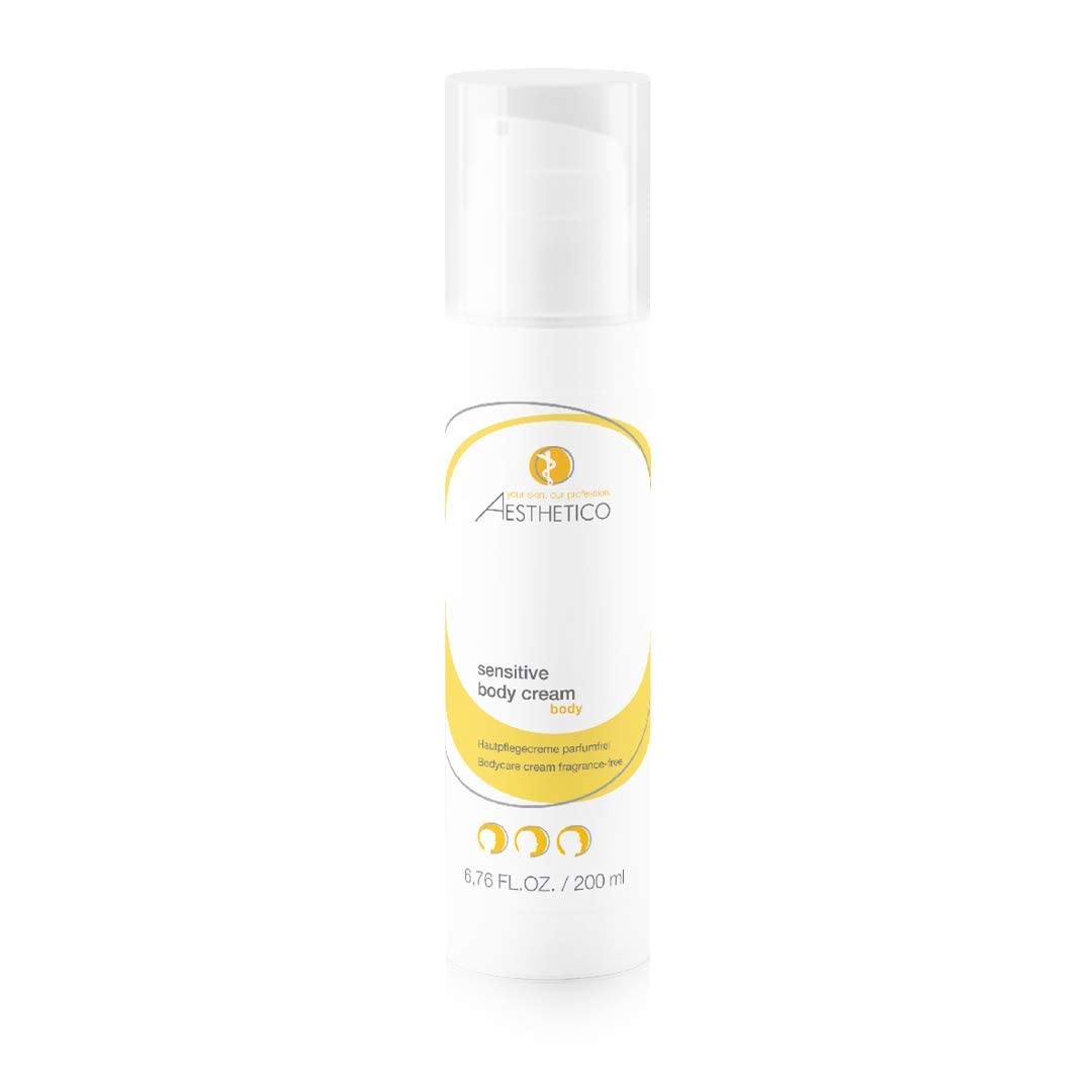 AESTHETICO Sensitive Body Cream - Schützende Körperlotion für trockene Haut/Neurodermitis, parfümfrei (2 x 200 ml)