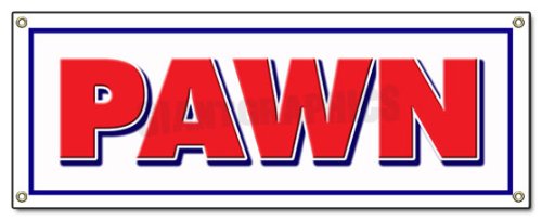 72" Pawn Shop Banner Sign Buy Sell Trade Gold Signs