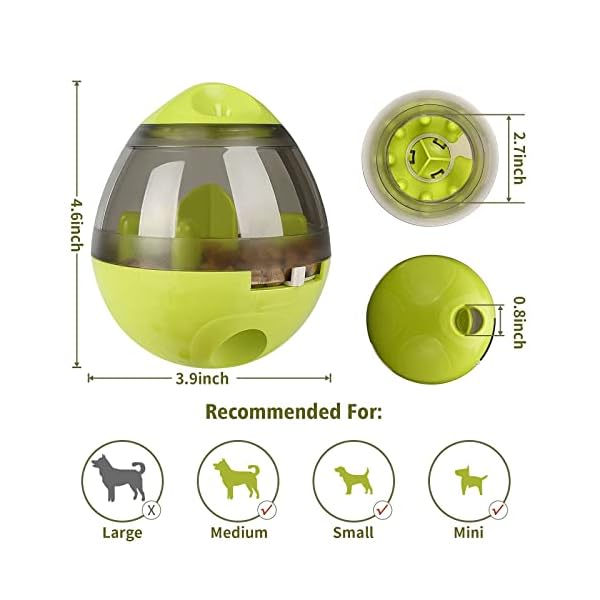 AIBOONDEE-Automatic-Pet-Slow-Feeder-Treat-Ball-Cats-Dog-Toy-for-Pet-Increases-IQ-InteractiveFood-Dispensing-Ball-Slow-Feed-Bowl-Tumbler-Design-Ball-for-Puppy-Small-Medium-Cats-Dogs-Pets Dog Toy for Pet Increases IQ Interactive
