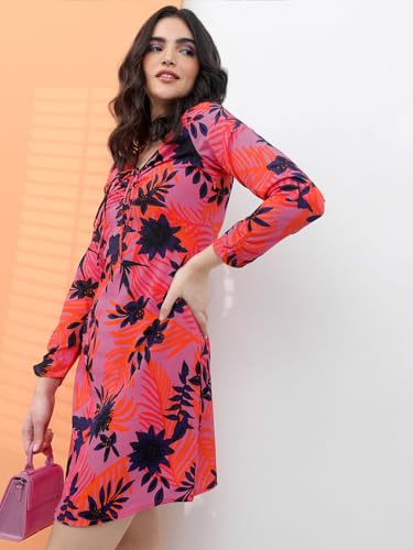 Image of Tokyo Talkies Women Fit and Flare Purple Mini /Short Dress
