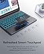 CHESONA Hülle mit Tastatur für iPad 10 Generation/11 Generation A16 2025, 7 Farben Beleuchtung, Multi Touch Trackpad, 2 Bluetooth Kanäle für Neu iPad 10. Gen 2022/2025 11, Schwarz