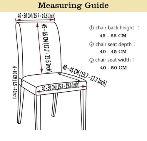 Image of HOMETHREADS Elastic Jacquard Chair Cover - Stretchable, Removable & Washable Short Dining Chair Slipcover | Durable Seat Protector for Kitchen, Dining Room & Banquet Chairs (Light Grey, Pack of 6)