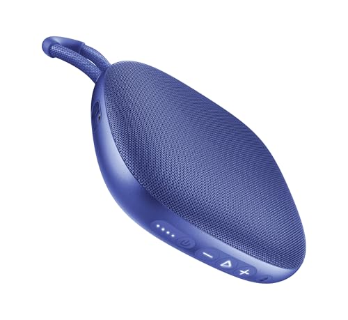 Fresh 'n Rebel Bold S3 - Altavoz Bluetooth inalámbrico, resistente al agua (IPX6), 5 W RMS con sintonización DSP, modo para dos altavoces, 15 horas de tiempo de reproducción (azul verdadero)