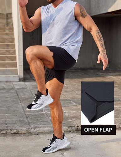 COOFANDY Men's Gym Workout Shorts Athletic Training Shorts Fitted Weightlifting Bodybuilding Shorts with Zipper Pockets2