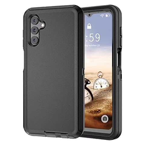 SZFIRSTEY for Galaxy A13 Case, Drop Protection Rugged Shockproof Military Protective Bumper Phone Cover Armor Heavy Duty for Samsung Galaxy A13 (Galaxy A13, Black) Cover