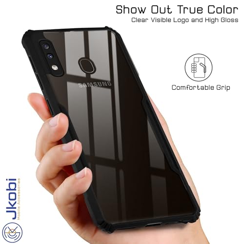 Image of Jkobi Back Cover Case for Samsung Galaxy A20 | Galaxy A30 | Galaxy M10s (Shockproof with Polycarbonate Clear Panel | Professional Black)
