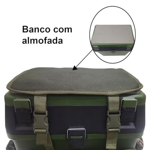 Caixa Mochila Pesca Fishing Box Pescaria Bolsa Maleta Banco Banquinho Isca Anzol Banqueta Armazename