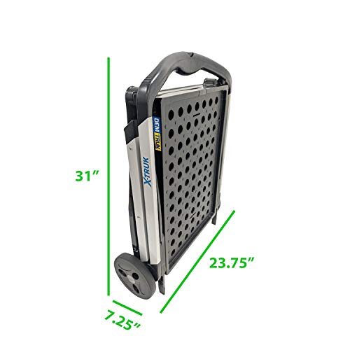 X-Truk Collapsible Utility Cart – 2-Shelf, Adjustable Shopping Cart Converts To A Dolly – Lightweight, High-Capacity Storage Cart Wagon With Removable Basket Carries Up To 165 Lbs By Salesmaker Carts #TOP5