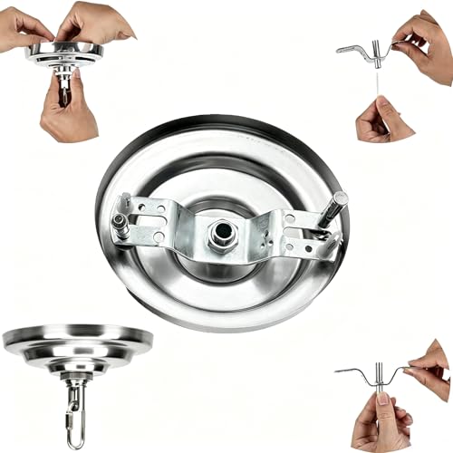 Image of Sangle Soppfy Vingage Canopy Kit and Pendant Light Fixture Chain for Chandelier or Swag Light Fixtures,Maximum Weight of 60 Pounds, 6 feet,Heavy Duty,5 Inches Diameter (Silver)