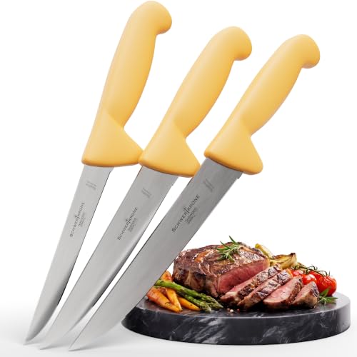 Schwertkrone® Metzgermesser Set 3-Teilig [MADE IN SOLINGEN - DE] - Schneidemesser - Solinger Küchenmesser Set - Kitchen Knife… – Ansicht 1