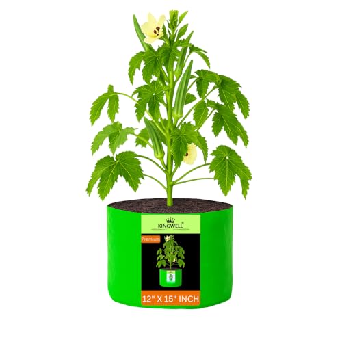 Image of Kingwell Grow Bag12 X 15 INCH, PACK OF 1 For Terrace Garden Leafy Vegetable Plant Grow Bags Fruits Growing Containers For terrece Gardening