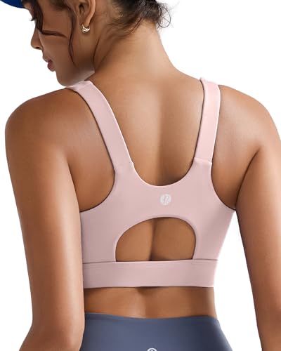 Image of RUNNING GIRL High Impact Sports Bras for Women,Racerback Running Bra Workout Crop Tank Tops Longline Sports Bra Push up