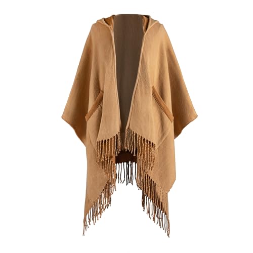 DEMDACO Your Journey Hooded With Pockets Women's One Size Soft Knit Acrylic Blend Shawl Kimono Wrap in Gifting Box