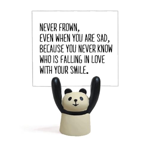 Support pour mémo panda Poetry Never Frown Always SLE pour bureau