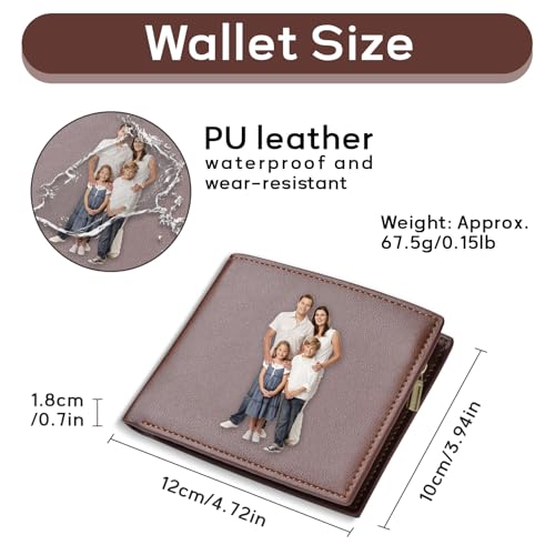 Custom Wallet for Men – Personalized Engraved Leather Wallet for Dad, Boyfriend, Husband – Unique Anniversary, Father's Day, Birthday Gifts for Him2