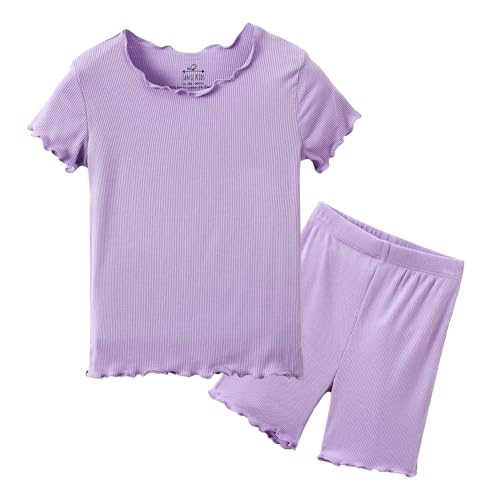 Zanie Kids Toddler Summer Pajamas Set 2 Piece Short Sleeve PJs Cooling Sleepwear