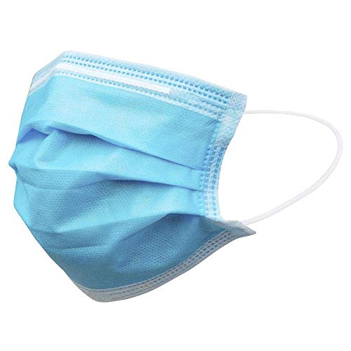 50pcs Disposable Bulk Face Masks 3 Ply Safety Mask Blue Indoor and Outdoor Use 50pc