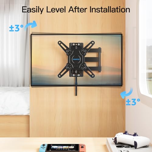 Image of MOUNTUP Lockable RV TV Mount for 13-43 Inch TVs - Full Motion Swivel RV TV Bracket with Pull Cord Lock, Space Saving Design for Camper, Trailer, Motorhome, Truck - Max 33lbs & VESA 200x200mm, MU2101