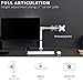 VIVO Dual LCD LED 21 to 32 inch Monitor Desk Mount, Heavy Duty, Adjustable Telescoping Arms, Flush Wall Setup, Fits 2 Screens, White, STAND-V002EW