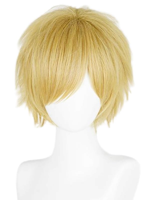 Image of Max Beauty Unisex Anime Short Cosplay Short Wigs With Bangs Heat Resistant Hair for Party and Halloween for Gift + Cap