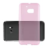 Cadorabo Case Compatible with HTC 10 (One M10) in Transparent Pink - Shockproof and Scratch Resistant TPU Silicone Cover - Ultra Slim Protective Gel Shell Bumper Back Skin