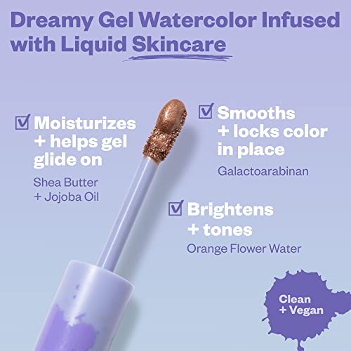Kosas 10-Second Eye Gel Watercolor Eyeshadow: Moisturizing And Brightening Shimmer Eyeshadow - Smolder #TOP3