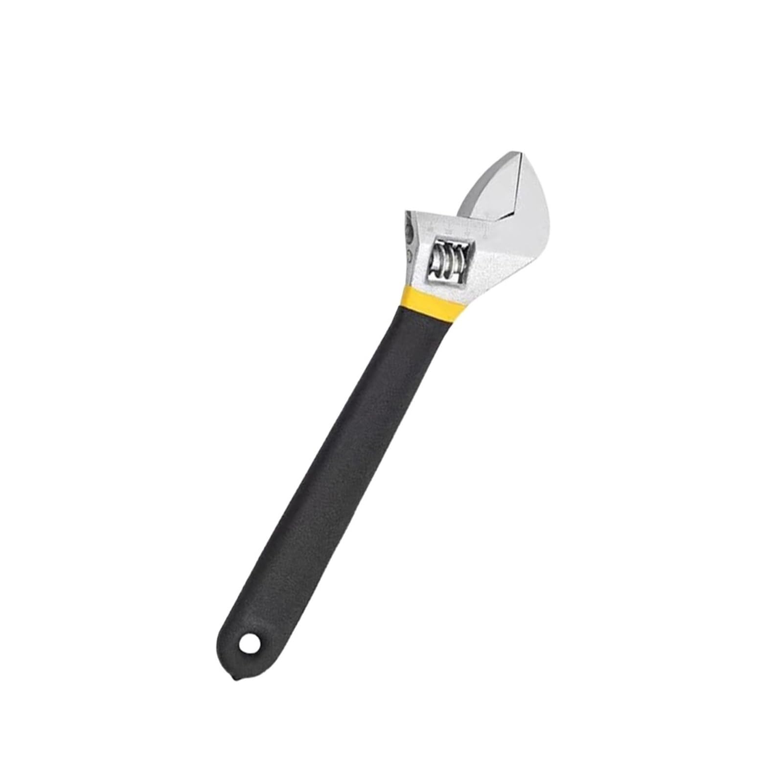 Jzqkxmvnclh 12Inch Adjustable Universal Wrench Carbon Steel Dip Plastic Spanner