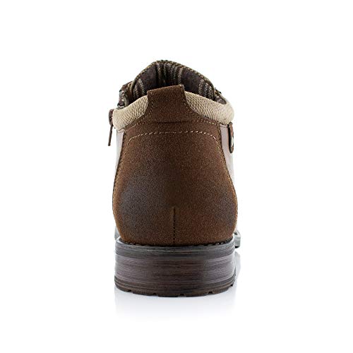 Image of Polar Fox Men's Casual Cap-Toe Ankle Boot Collection | Lace-Up Work, Combat, and Chukka Styles