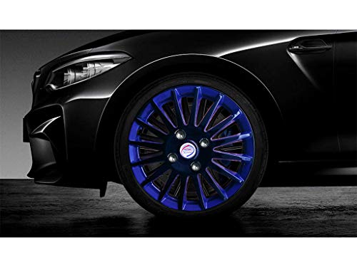 Autopearl - Car Black and Blue Wheel Cover Caps 12 Inch Press Type Fitting for - Alto