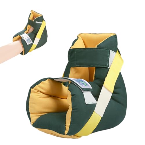 EHUELDER Foot Drop Heel Protector – Ankle Support for Bed Sores, Pressure Relief & Diabetic Care – Adjustable Straps, Breathable, Machine Washable (Dark green, Free Size)