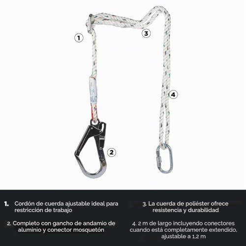 Cuerda de poliéster ajustable de 1,2-2 m C.K para sujeción 2