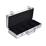 Sharplace Chips de Aluminio de Aluminio Espacio de Almacenamiento Vacío Poker Set Chips Maleta - 100 Piezas