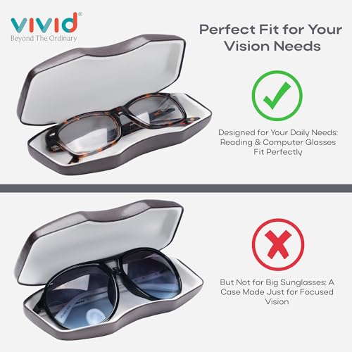 Image of VIVID Vision Unisex Adult Eyewear Specs Case Cover | Screw Driver | Free Cloth | Protect Eye Glasses | Chashma Dibbi | Spectacle Box | HINGE-SPRING | Metal | 3 IN 1