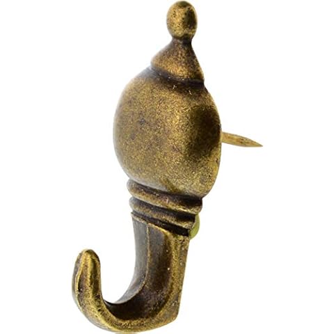 Hillman Colonial Push Pin Hanger Antique Brass 10lb Cover