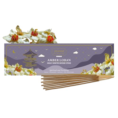 Image of NYASSA Highly Scented Amber Loban Agarbatti /Incense Sticks - 70g, Charcoal-Free Agarbatti for Pooja, Prayer, Meditation, Home Freshness & Positive Energy, Perfect for Special Occasions