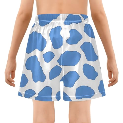 Toddler Boys Swimwear Swim Trunks with Compression Liner 4T Cow Blue3