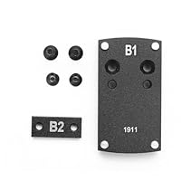 HOUSON Montageplatte Adapter, Rot-Punkt-Visier Adapter RMR Universal-Visier Platten Optik Sight Mount für Glock Beretta Colt 1911Springfield XD M&P Shield 2.0 9mm .40 S&W Pistole(Colt 1911)