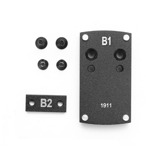 HOUSON Montageplatte Adapter, Rot-Punkt-Visier Adapter RMR Universal-Visier Platten Optik Sight Mount für Glock Beretta Colt 1911Springfield XD M&P Shield 2.0 9mm .40 S&W Pistole(Colt 1911)