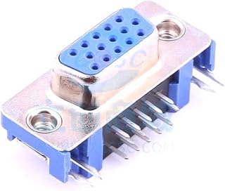 5 Pcs D-SUB Horizontal 12.5 High Feet Length 2.1 Black Cover Halogen Free with Screws D-Sub/DVI/HDMI Connector Plug-in D-Sub DSB4WD-15LM1YN34HF