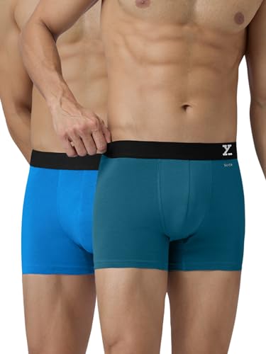 Image of XYXX Men's Aero Super Combed Cotton Regular Fit Solid Antimicrobial Trunks with No Marks Waistband (Pack of 2)