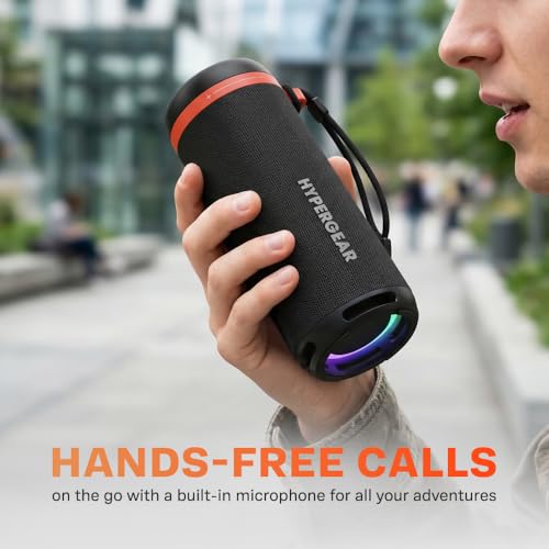 Image of HyperGear SoundTower Bluetooth Speaker - Portable Speaker with Bluetooth, Wireless BT5.4 Connection, Loud Boosted Bass HD Sound, Compact Design for Indoor & Outdoor Use